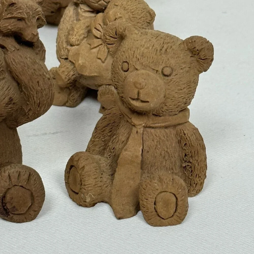 Lot of 25 Mini Resin Teddy Bear Figurines Detailed Ready to Paint Crafts - Picture 5 of 16